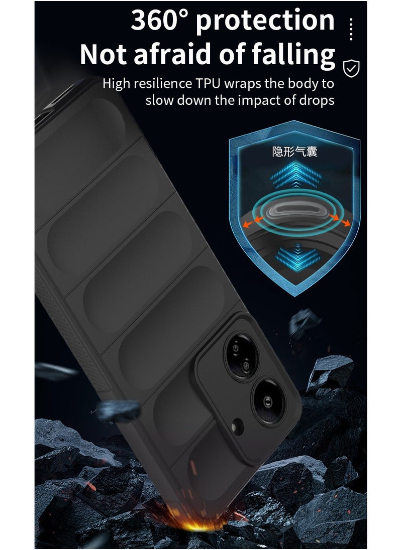 اسپارتان اکسسوری - جراب SpartanACC FlexArmor لهاتف OnePlus 12R مقاوم للصدمات، جراب OnePlus Ace3 مع 10 وسائد هوائية، غطاء حماية لعدسة الكاميرا OnePlus 12R أزرق داكن - Image 1