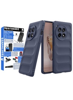 جراب SpartanACC FlexArmor لهاتف OnePlus 12R مقاوم للصدمات، جراب OnePlus Ace3 مع 10 وسائد هوائية، غطاء حماية لعدسة الكاميرا OnePlus 12R أزرق داكن