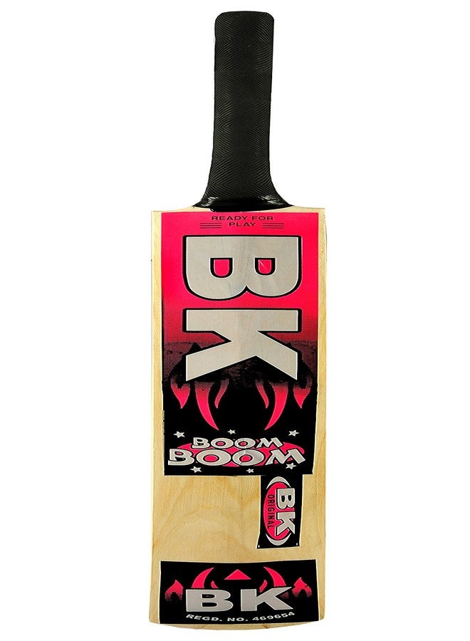 Klapp BK Boom-Boom Popular Willow Cricket Bat with Klapp Tennis Ball,Size 7, Cricket Kit (Black) - Image 2