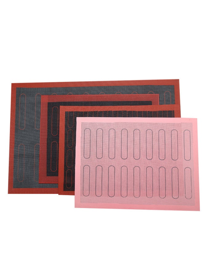 Kitchen Breathable Silicone Glass Fiber Hollow Baking Pad Household Bread Macaron Lightning Puff Double-Sided Baking Pad-Size:40*30cm (right Angle, Double-sided Printing + Two-line Oval Vertical Ring On The Front + Four-line Oval Vertical Ring On The Back)  - Image 5