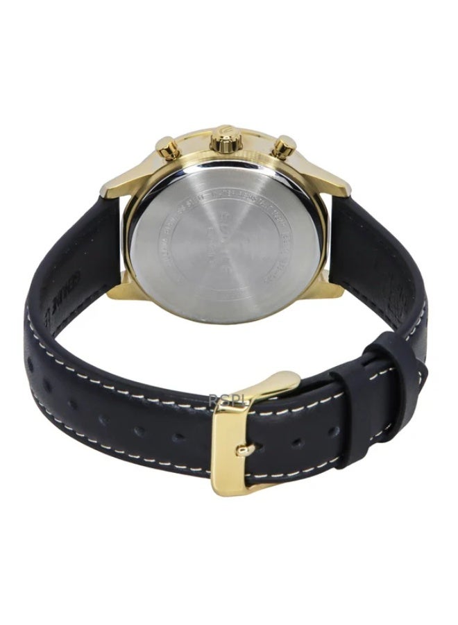 كاسيو ساعة Edifice EFR-575CL-3A كوارتز كرونوغراف للرجال من الجلد الأسود ومينا أخضر - Image 3