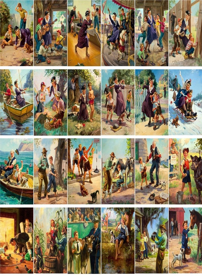 PIXILUV Vintage PostCards 24 pcs Grandma and Grandpa Vintage Fun Art Family Magazine Covers - Image 2