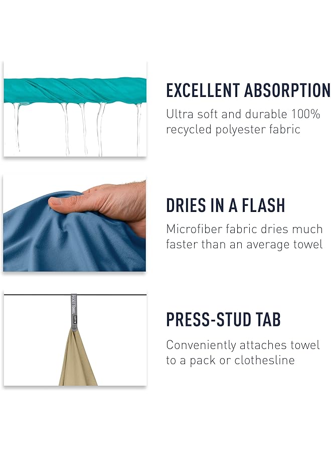 SEA TO SUMMIT Portable Pocket Towel for Camping Gym and Travel X Large (30 x 60 inches) Moonlight Blue - Image 4