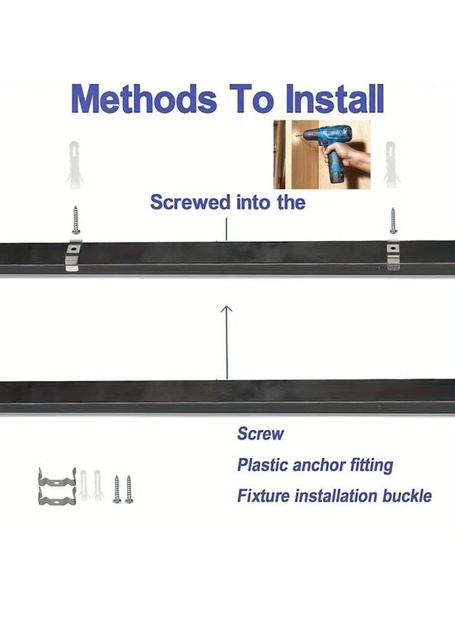 4 قطع 23.7 بوصة ضوء أسود LED بالأشعة فوق البنفسجية يعمل بالUSB محمول لحفلات المنزل - Image 5