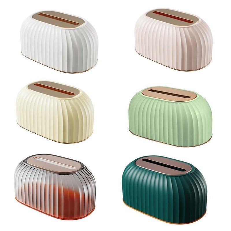 JAMBUVANTI Streak Tissue Box Holder with Automatic Spring/Desktop Facial Paper Towel Dispenser for Office, Home, Restaurants, cafes, Hotels & Hospital (Mint Green) - Image 2