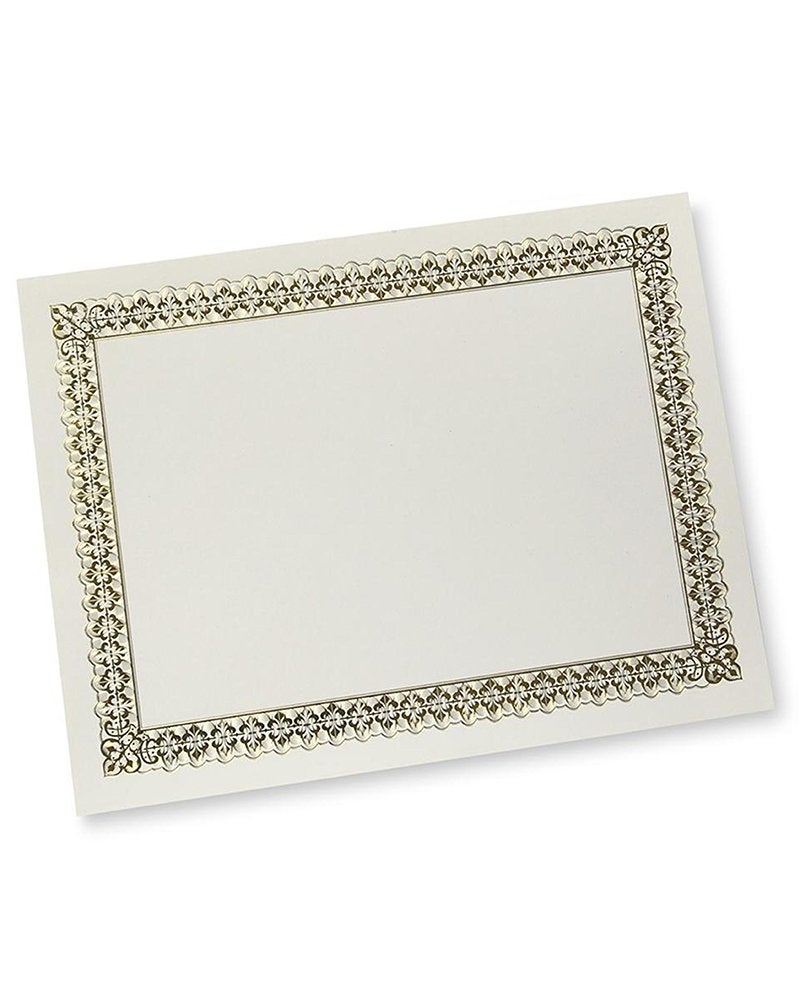Gartner Studios Gold Foil Certificate Paper for Awards, Personalized Certificates, Customizeable Certificates for Office, School or Students, Parchment Design, 80lb, 8.5” x 11”, 15 Count (36004-S) - Image 1