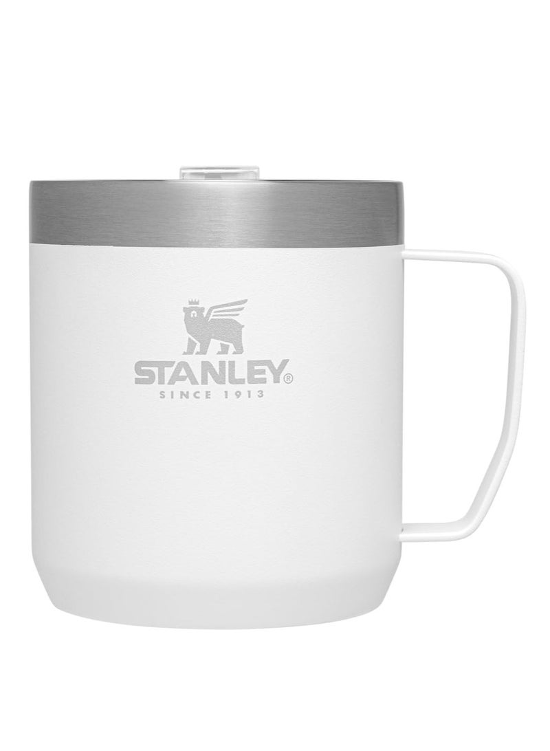 ستانلي كوب Stanley Everyday Camp سعة 12 أونصة مع غطاء معزول من الفولاذ المقاوم للصدأ وخالٍ من مادة BPA، مثالي للمشروبات الساخنة والباردة والقهوة والشاي والمغامرات الخارجية - Image 1