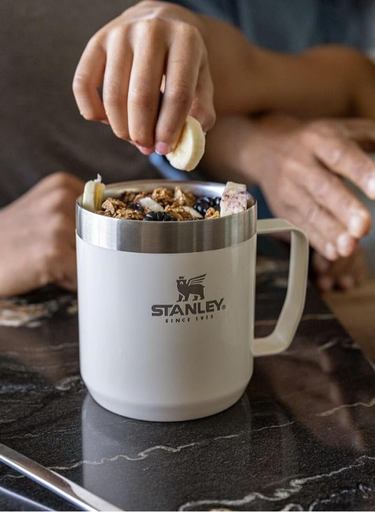ستانلي كوب Stanley Everyday Camp سعة 12 أونصة مع غطاء معزول من الفولاذ المقاوم للصدأ وخالٍ من مادة BPA، مثالي للمشروبات الساخنة والباردة والقهوة والشاي والمغامرات الخارجية - Image 5