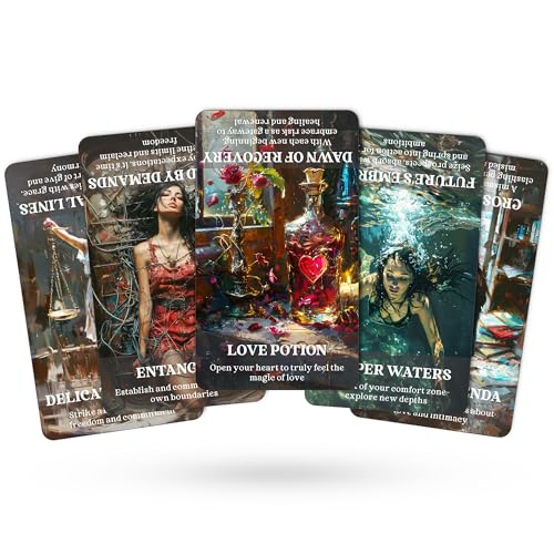 DPEHAKMK Clarifying Love Situations Oracle Cards Shadow Work Deck for Twin Flames Soulmates Relationships 56 Cards Ages 13 and Up - Image 5