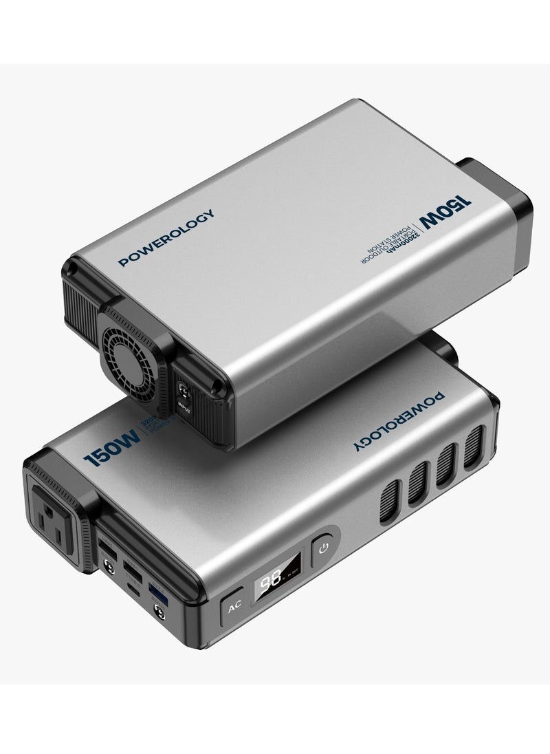 Mini Power Station with AC Output 150W 32000mAh PD 100W - Grey