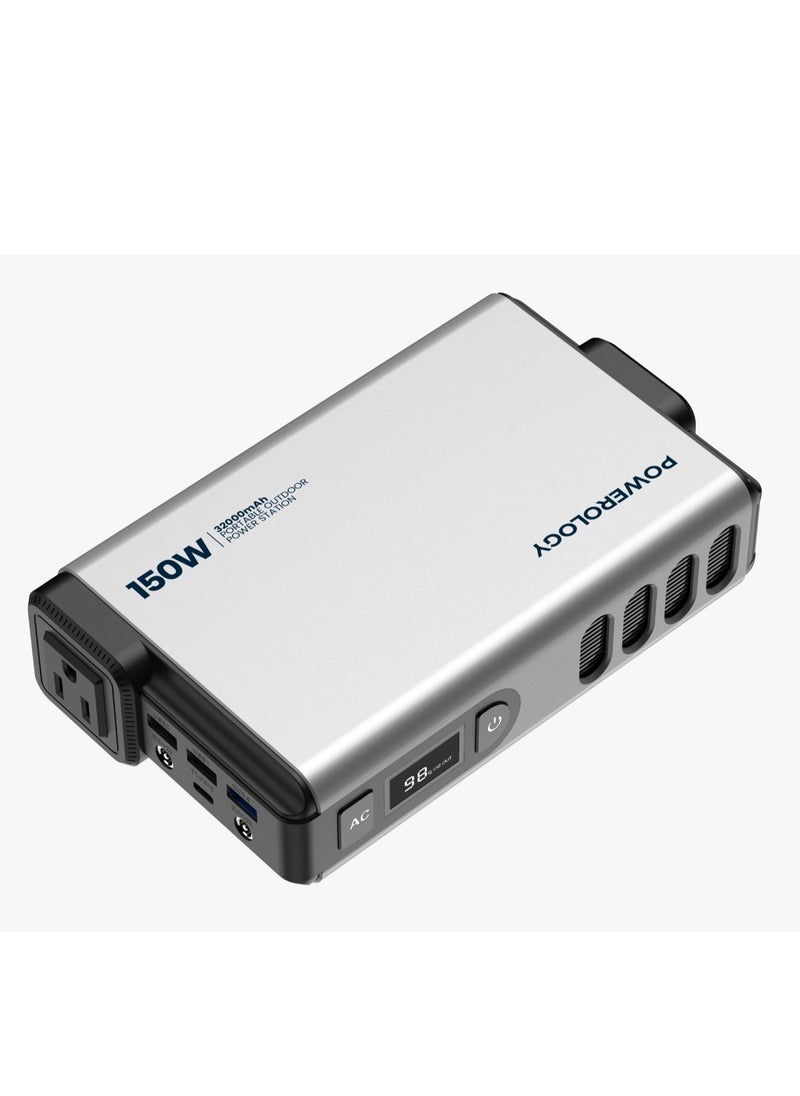 Mini Power Station with AC Output 150W 32000mAh PD 100W - Grey