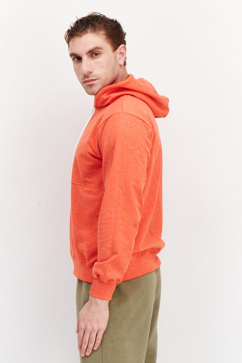 Sovereign Code Men Tie Dye Printed Hoodies, Light Red - Image 4