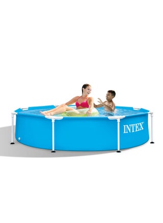Intex Metal Frame Above Ground Swimming Pool | 8ft x 20in  | Puncture-Resistant Material  | Easy Assembly  | Rust Resistant  | 483 Gallon Capacity 244x51cm - view 2