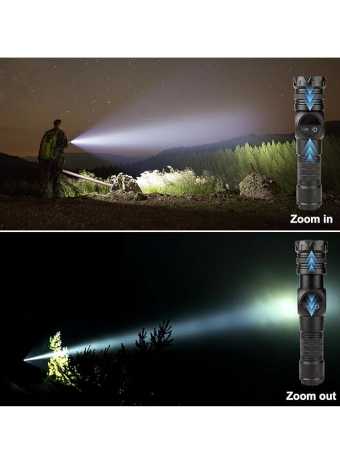 general High Lumen Flashlight, Rechargeable Flashlight with COB Side Light, Super Bright 3500 Lumen Flashlight, Digital Energy Display Magnetic Flashlight, Outdoor - Image 4