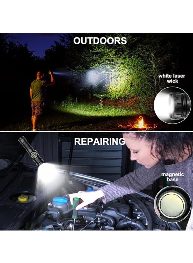 general High Lumen Flashlight, Rechargeable Flashlight with COB Side Light, Super Bright 3500 Lumen Flashlight, Digital Energy Display Magnetic Flashlight, Outdoor - Image 5