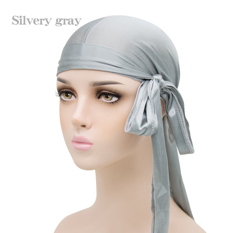 Silky Smooth Durag with Long Tails | Premium Polyester Satin Head Wrap for Men & Women