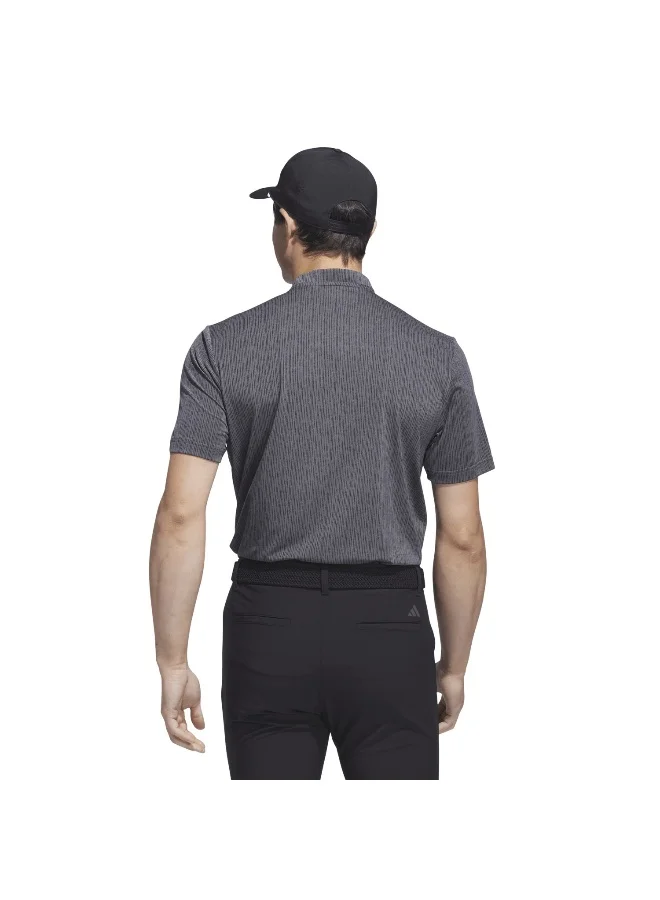 adidas بولو جولف رياضي مخطط رمادي XS
