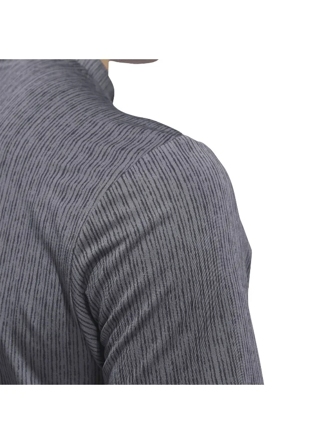 adidas بولو جولف رياضي مخطط رمادي XS