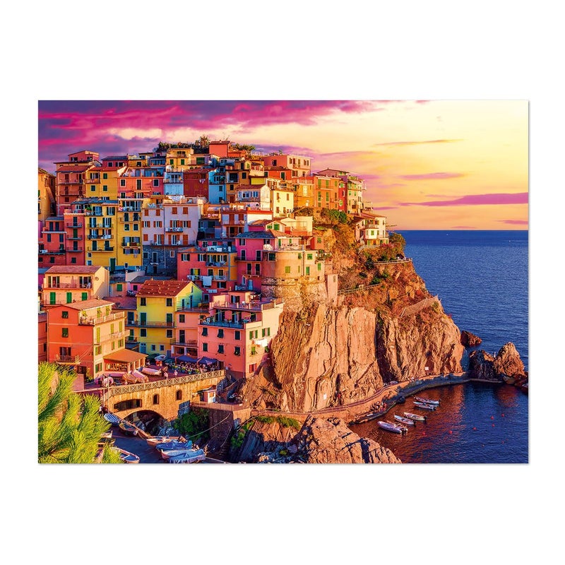 Buffalo Games - Sapphire Select - Cinque Terre Sunset - 1000 Piece Jigsaw Puzzle â€“ Challenging & Fun â€“ Blue Core Puzzle Board â€“ Giftable Display Box - Full Size Poster Included - Image 5