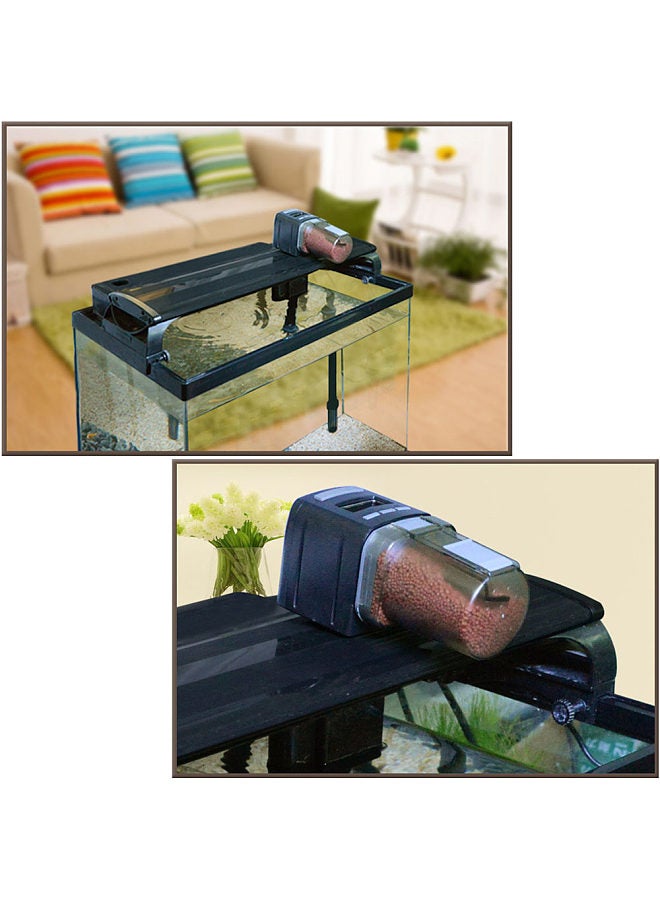 LCD Automatic Fish Feeder Aquarium Tank Auto Food Timer Feeding Dispenser Adjustable Outlet - Image 2