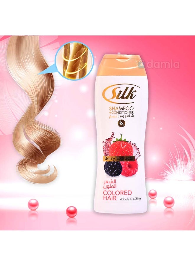 Silk Berry Extracts Shampoo + Conditioner For Colored Hair - 400ml - Image 1