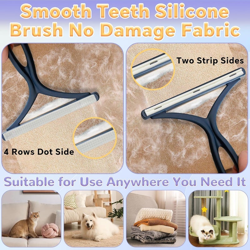 LINJIE Pet Hair Remover Set,Pet Hair Remover,Reusable Lint Remover,For Removing Dust And Pet Hair From Furniture/Curtain/Blanket/Couch(4pack) - Image 4
