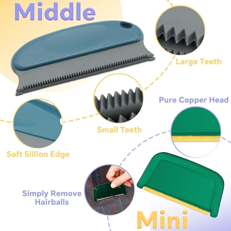 LINJIE Pet Hair Remover Set,Pet Hair Remover,Reusable Lint Remover,For Removing Dust And Pet Hair From Furniture/Curtain/Blanket/Couch(4pack) - Image 5
