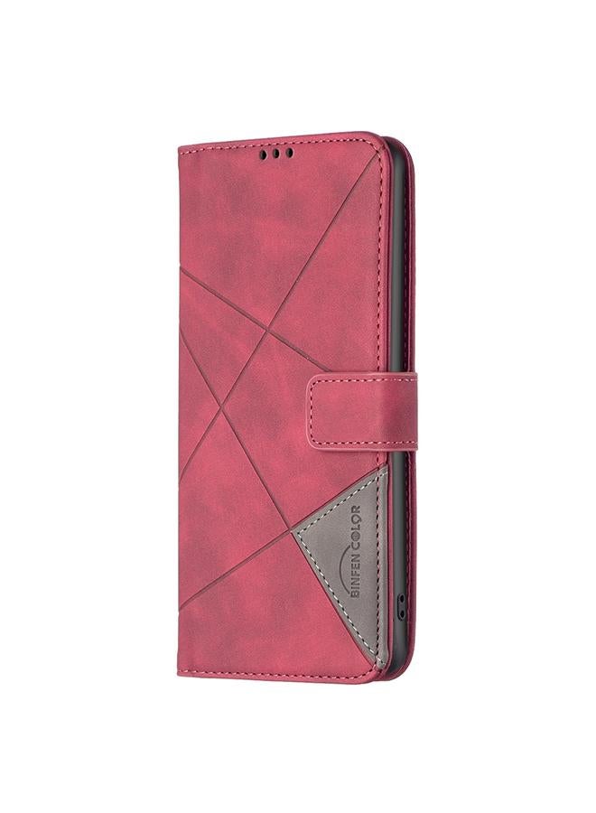 S-TOP Case For Honor 200 Smart / X7C Magnetic Buckle Rhombus Texture Leather Phone Case - Image 3