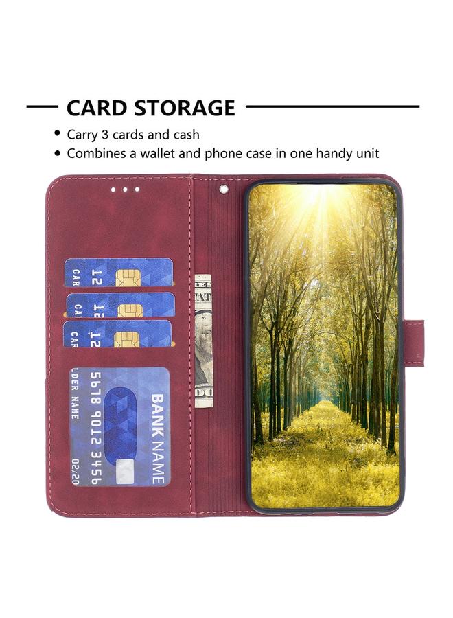 S-TOP Case For Honor 200 Smart / X7C Magnetic Buckle Rhombus Texture Leather Phone Case - Image 5