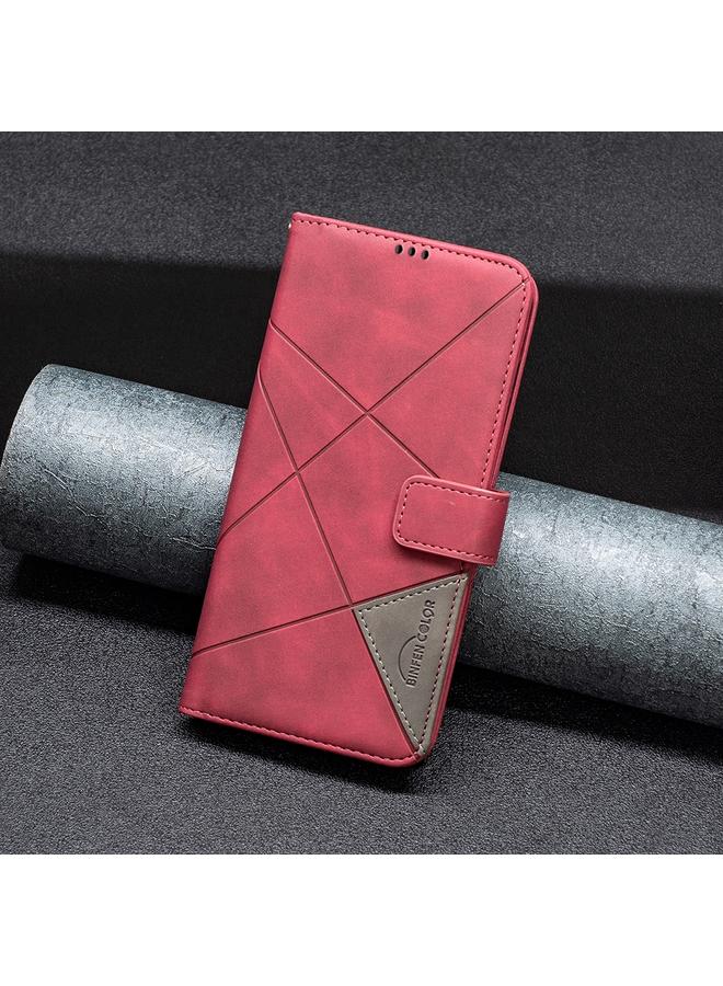 S-TOP Case For Honor 200 Smart / X7C Magnetic Buckle Rhombus Texture Leather Phone Case - Image 2