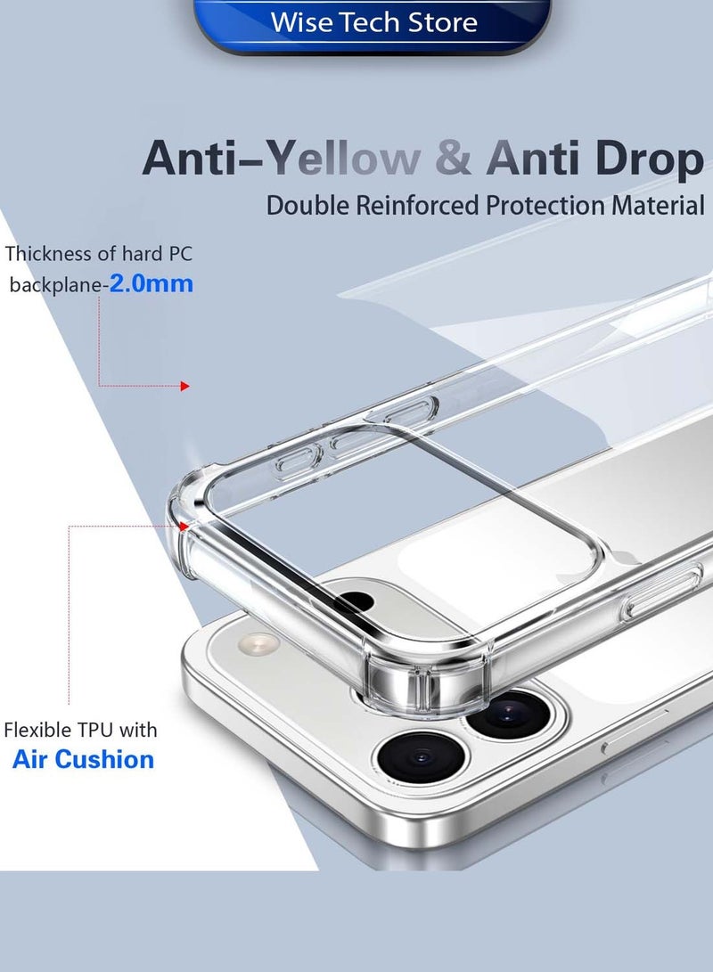 دبليو تيك غطاء حماية زوايا صدمات من TPU لهاتف آبل iPhone 17 Pro 5G 2025 (MCTPTN) - شفاف - Image 3