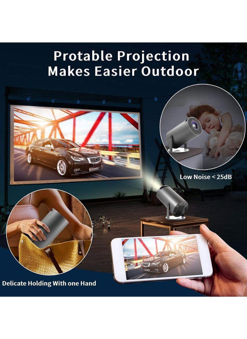MAGCUBIC - Mini Portable Projector - 5G Wifi 6 BT 5.0 Android 11, Projector 4K 1080P Full HD Support 8000 Lumens, Horizontal Keystone Correction Auto Led Projector, Projector for Telephone - Image 1