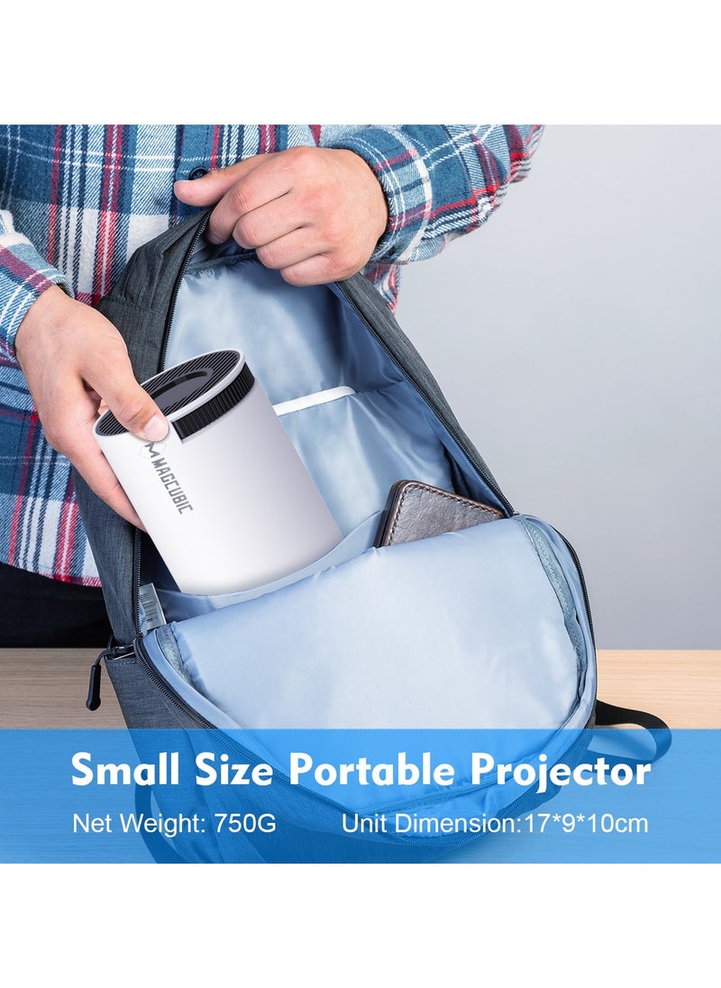 MAGCUBIC - Mini Portable Projector - 5G Wifi 6 BT 5.0 Android 11, Projector 4K 1080P Full HD Support 8000 Lumens, Horizontal Keystone Correction Auto Led Projector, Projector for Telephone - Image 1