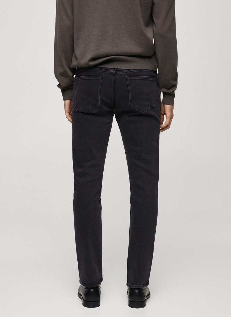 Mango Man Jan Stright Fit Rinse Wash Jeans  - Image 2