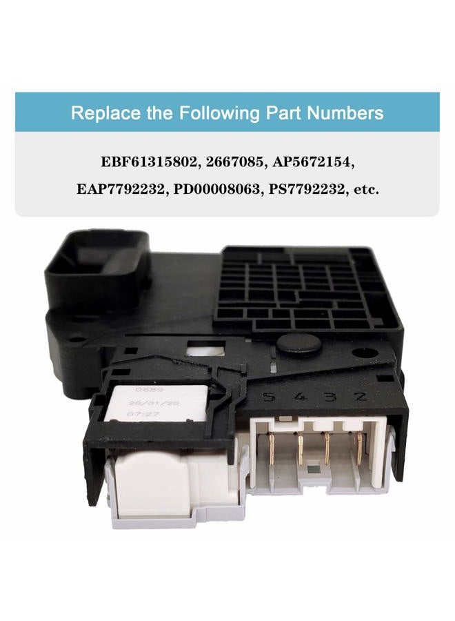 YMDparts مفتاح قفل باب الغسالة EBF61315802 ل LG Kenmore - قطعة غيار للغسالة تحل محل 2667085، AP5672154، EAP7792232، PS7792232، PD00008063 - Image 3