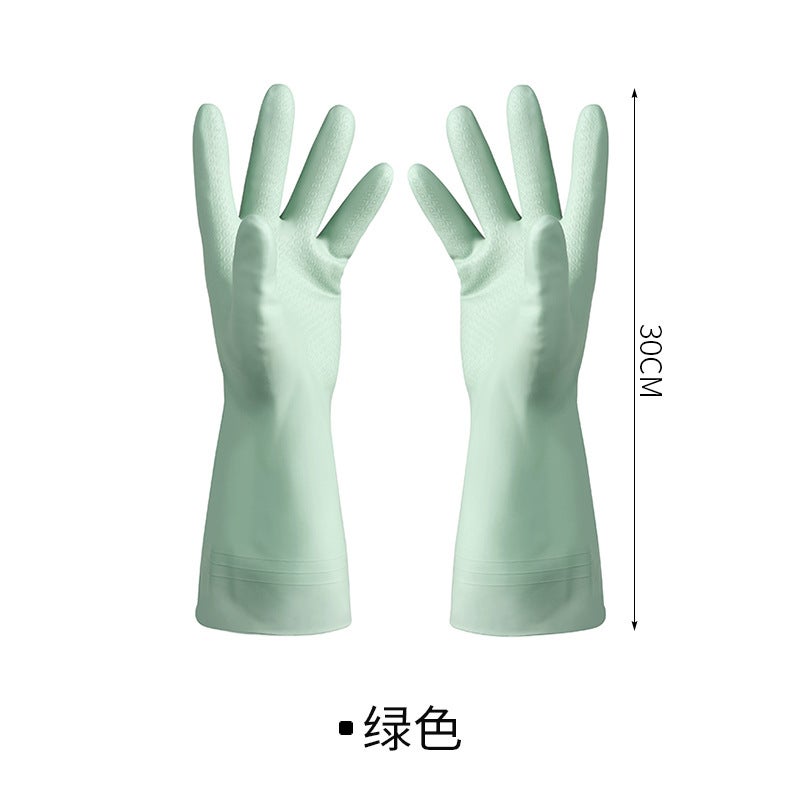 Thick Durable Kitchen Cleaning Gloves Green Green