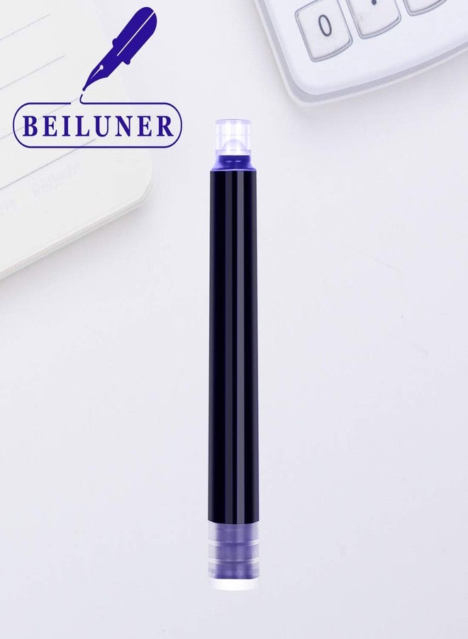 BEILUNER Fountain Pen Set Ink Cartridges Blue Color, Value Pack of 24 Refill Ink Cartridges, 2.6 mm Bore Diameter- Preppy Combo for Fine Writing - Image 4