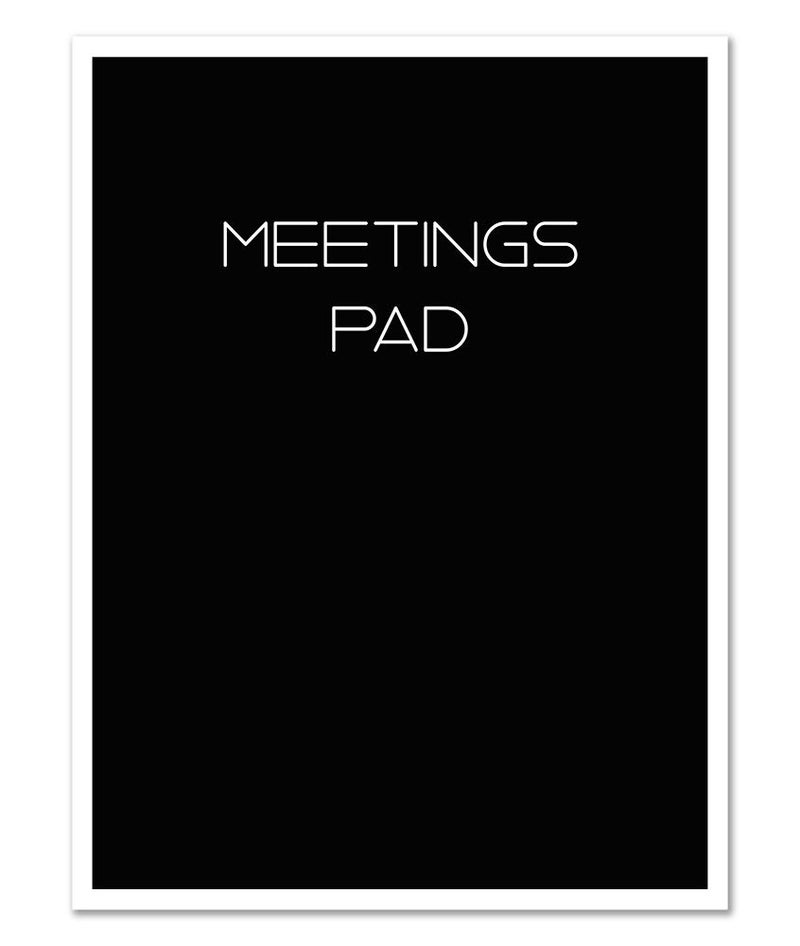 BookFactory Meeting Notepad/Notes / 3 Notepads - 50 Pages (Ruled Format), 3 Note Pads 8.5'' x 11'' (Made in USA)