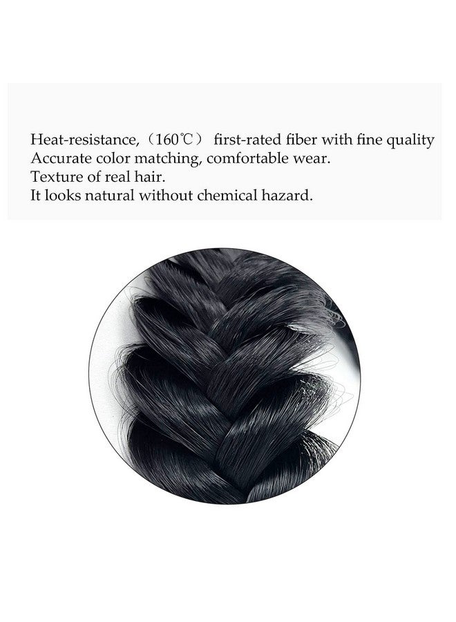 TOECWEGR Synthetic Hair Braided Headband Classic Wide Strands Wedding Disorderly Fluffy Braids Wig Band Women Beauty Accessory - Image 4