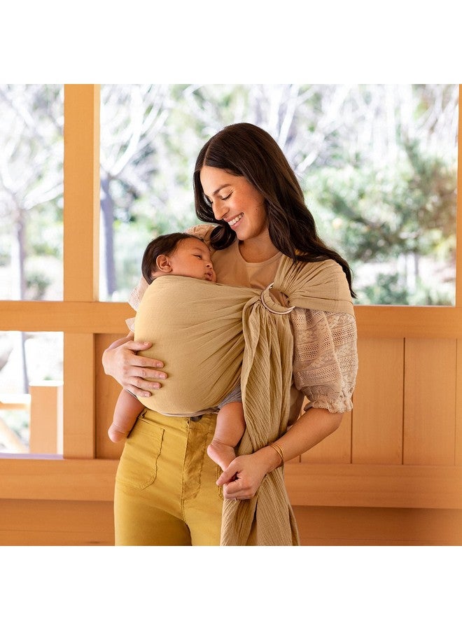 Moby Baby Wrap Carrier Ring Sling for Newborns to Toddlers, Hands-Free, Versatile Support for Moms & Dads, Breathable & Lightweight, Supports Children 8-30 lbs (Saffron) - Image 4