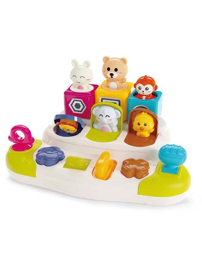 COGNIKIDS Pop-Up Animal Toy for Babies – Interactive Push, Turn, Slide Activity Toy for 10M+ | Fine Motor Skills, Sensory Learning, Color & Shape Recognition | Montessori Cause & Effect Toy - Image 4