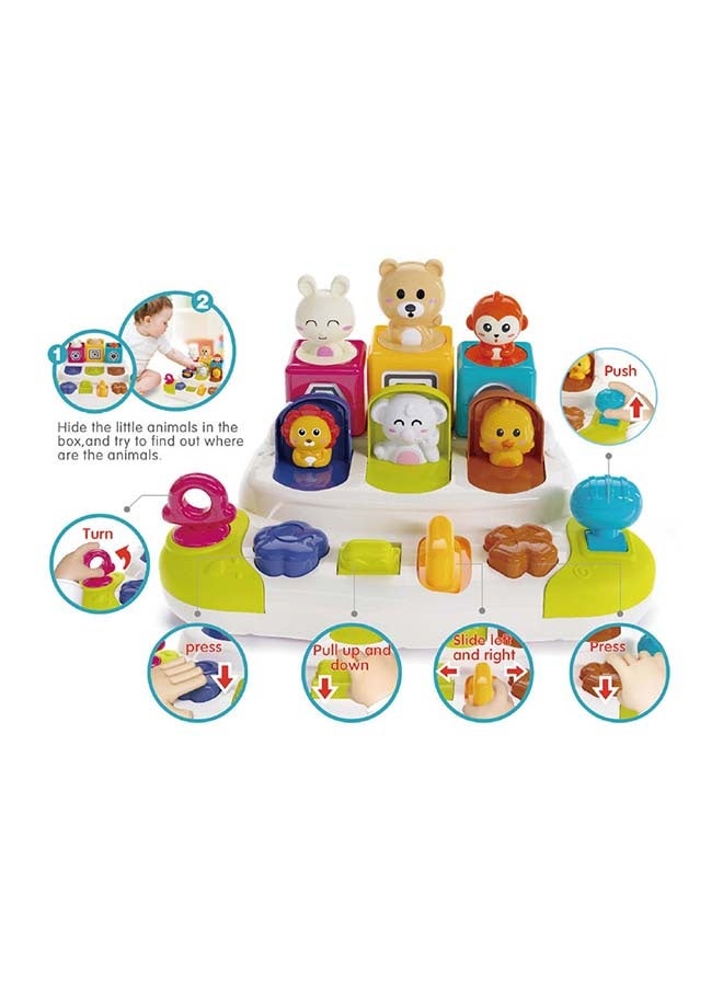 COGNIKIDS Pop-Up Animal Toy for Babies – Interactive Push, Turn, Slide Activity Toy for 10M+ | Fine Motor Skills, Sensory Learning, Color & Shape Recognition | Montessori Cause & Effect Toy - Image 2