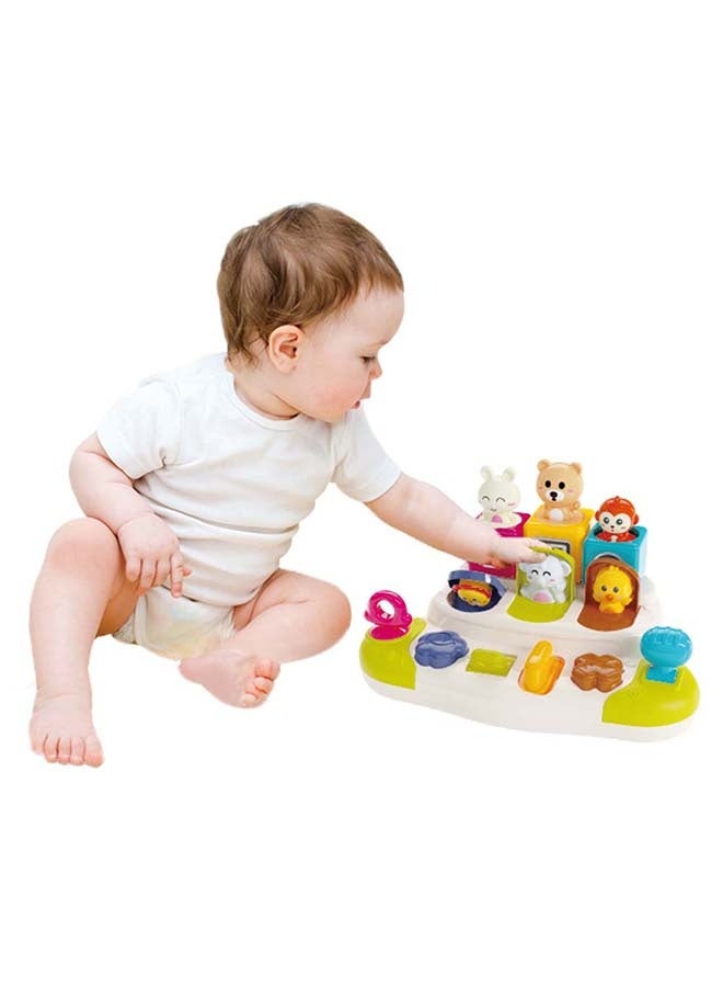 COGNIKIDS Pop-Up Animal Toy for Babies – Interactive Push, Turn, Slide Activity Toy for 10M+ | Fine Motor Skills, Sensory Learning, Color & Shape Recognition | Montessori Cause & Effect Toy - Image 3