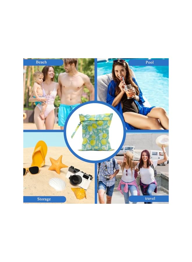 S-TOP Lemon Wet Bag, Wet Dry Bags for Swimsuit Beach Travel Pool Bathing Diapers Dirty Yoga Gym Clothes Toiletries, Reusable Waterproof BagOnly 3 left 11.5611.56 - Image 3