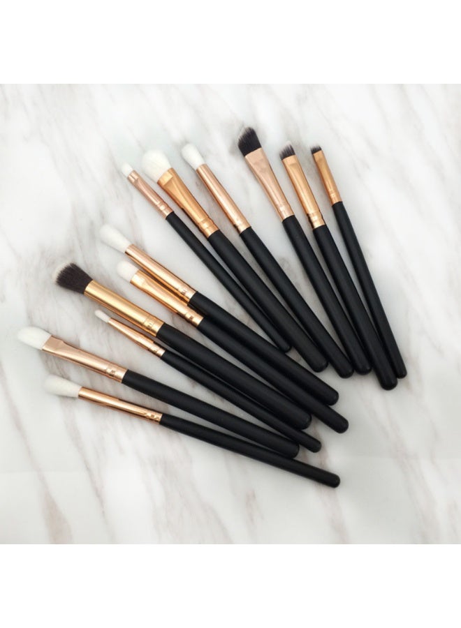 طقم فرش مكياج عيون احترافي مكون من 12 قطعة - Image 3