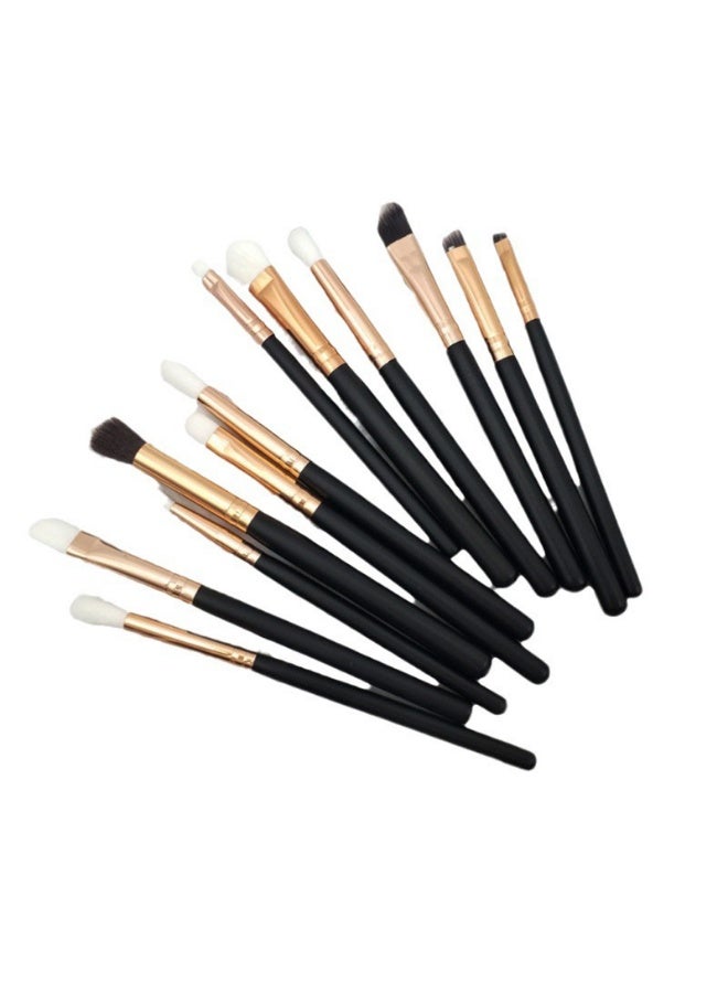 طقم فرش مكياج عيون احترافي مكون من 12 قطعة - Image 2