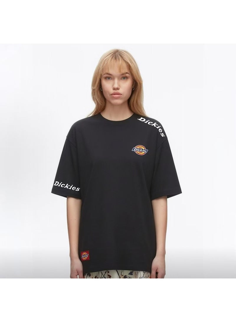 Dickies Classic White Logo Skin-Friendly Breathable Black Short-Sleeve T-Shirt Size 3XL - Image 1