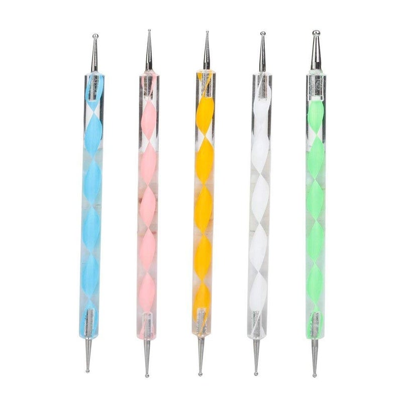deziine DEZIINE 5PCS Ball Styluses Dotting Tool Set for Embossing Pattern Clay Sculpting Nail Art  - Image 1