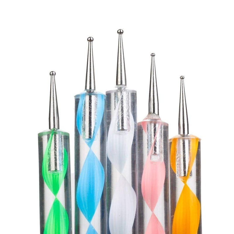 deziine DEZIINE 5PCS Ball Styluses Dotting Tool Set for Embossing Pattern Clay Sculpting Nail Art  - Image 2