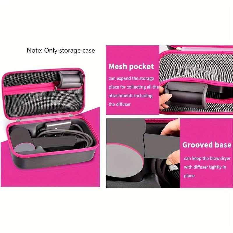 Gray Case Holder Storage Bag Compatible With Hair Dryer And Accessories - Image 2